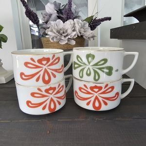 Vintage Lefton China set of 4 cups